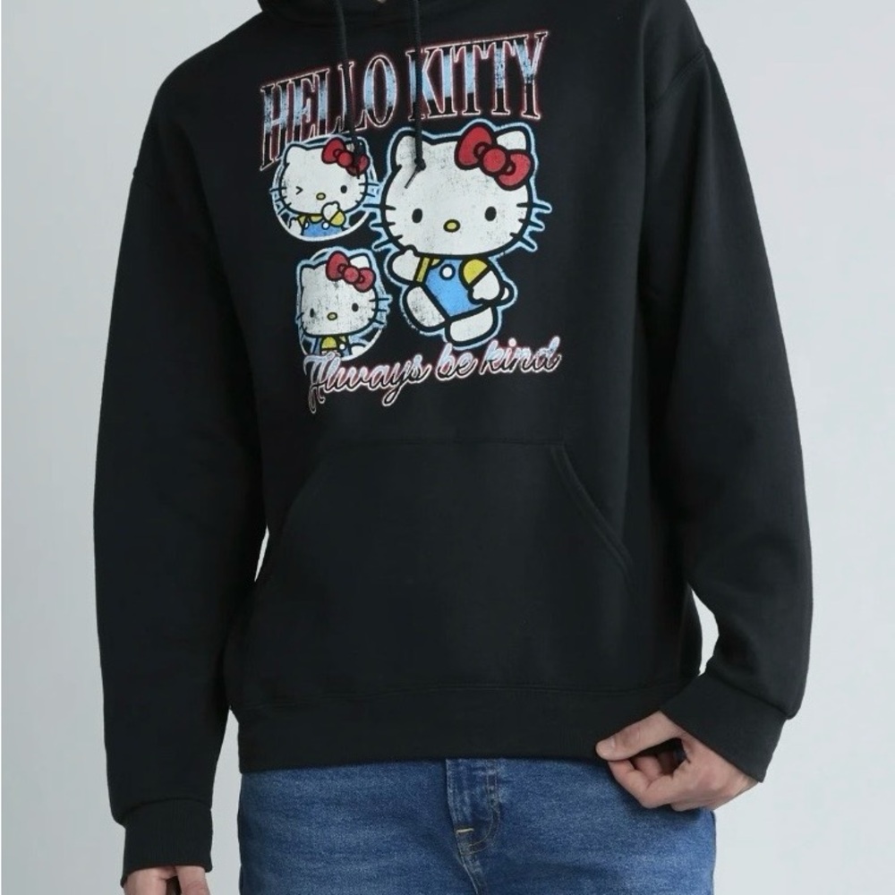 Hello Kitty Black Hoodie with Red Accents